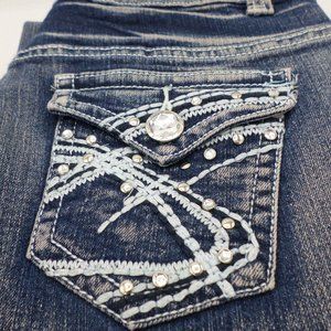 Genuine J Jeans Size 10 Petite Embellished Slight Flair